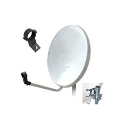 Δορυφορικό κάτοπτρο λευκό ARLI 60cm Offset steel μεγάλης αντοχής σε δύσκολες καιρικές συνθήκες με διπλό σφιγκτήρα