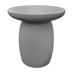 ΤΡΑΠΕΖΙ ΒΟΗΘΗΤΙΚΟ FIBER CEMENT ΣΤΡΟΓΓΥΛΟ HIKARI HM6593.01 ΓΚΡΙ Φ46x48Υεκ.