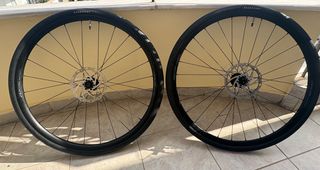 Σετ Τροχοί Axis Thru Axle (12x100 / 12x142) με Λάστιχα Road Sport & Δισκόπλακες Tektro (Σχεδόν Καινούρια - 50χλμ)