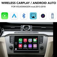 DIGITAL IQ VW 113W CPA (WIRELESS CARPLAY / ANDROID AUTO BOX for VW-SKODA mod. 2013-2019 with ΜΙΒ2 8'' screen with 2 CAMERAS)
