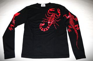 Ανδρική Unisex μακρυμάνικη μπλούζα vintage 70`s Work T-Shirt SCORPIO Size M-thumb-2