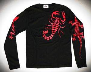 Ανδρική Unisex μακρυμάνικη μπλούζα vintage 70`s Work T-Shirt SCORPIO Size M-thumb-6