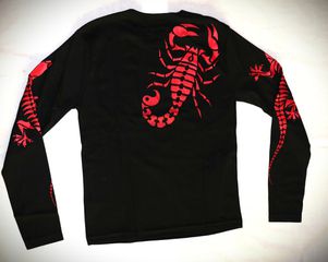 Ανδρική Unisex μακρυμάνικη μπλούζα vintage 70`s Work T-Shirt SCORPIO Size M-thumb-10