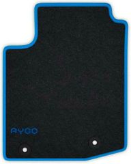 Toyota Γνήσια Υφασμάτινα Πατάκια Textile Με Cyan Λεπτομέρεια Σετ Toyota Aygo 2014-2021 520g (1 Οδηγού, 1 Συνοδηγού, 2 Πίσω)