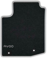Toyota Γνήσια Υφασμάτινα Πατάκια 520gr Textile Με Ασημί Λεπτομέρεια Σετ Toyota Aygo 2014-2021 (1 Οδηγού, 1 Συνοδηγού, 2 Πίσω)