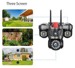 Κάμερα ασφαλείας IP τριπλή - Security Camera - Q83 - 020362