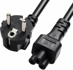 Καλώδιο Τροφοδοσίας Laptop – Schuko σε 3-Pin “Mickey Mouse” IEC C5 | 1.5m