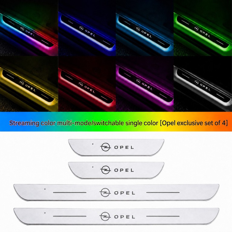 Opel Logo Φωτιζόμενα Μαρσπιέ Πόρτας (4τμχ) Dynamic Ambient Light 11 εφέ Φωτισμού ασύρματη εγκατάσταση