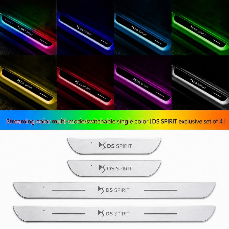 Ds Spirit Logo Φωτιζόμενα Μαρσπιέ Πόρτας (4τμχ) Dynamic Ambient Light 11 εφέ Φωτισμού ασύρματη εγκατάσταση