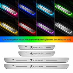 Peugeot Logo Φωτιζόμενα Μαρσπιέ Πόρτας (4τμχ) Dynamic Ambient Light 11 εφέ Φωτισμού ασύρματη εγκατάσταση