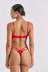 Bralette Λύκρα - Κόκκινο-thumb-1