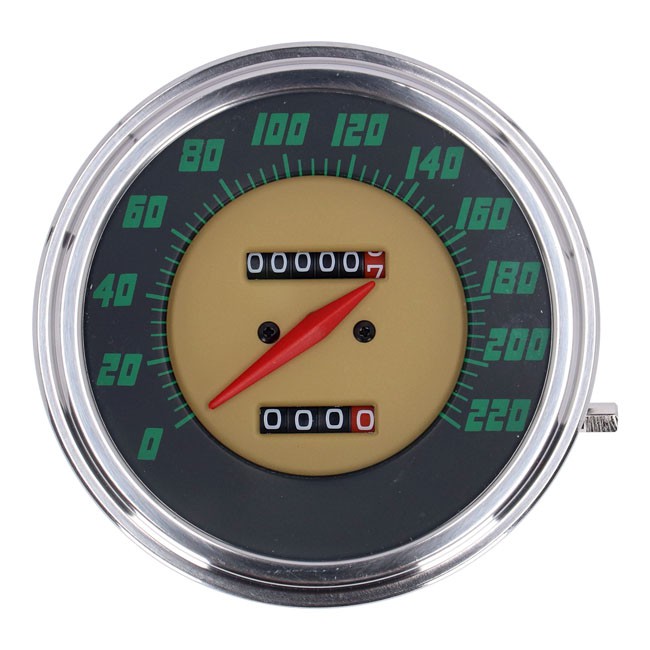 FL speedometer, '48-61 face', green. 2:1 MPH