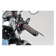 Daytona, bar end mirror adaptor set. Black-thumb-1