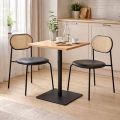 Τραπέζι Nerobian pakoworld mdf σε sonoma απόχρωση 60x60x75εκ