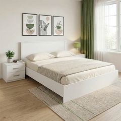 Σετ Κρεβατοκάμαρας Athos Λευκό με Κρεβάτι 160x200εκ Σετ 3τεμ