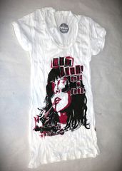 Γυναικεία κοντομάνικη μπλούζα silky black cotton Original Wiz T-Shirt Rock&roll Guitar star-thumb-3