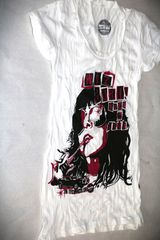 Γυναικεία κοντομάνικη μπλούζα silky black cotton Original Wiz T-Shirt Rock&roll Guitar star-thumb-4
