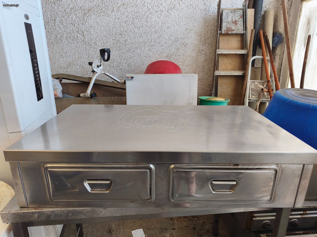Συρτάρι καφέ διπλό inox