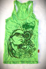 Γυναικεία αμάνικη μπλούζα silky cotton Original Wiz T-Shirt Rock&roll Superstar green-thumb-4