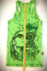 Γυναικεία αμάνικη μπλούζα silky cotton Original Wiz T-Shirt Rock&roll Superstar green-thumb-7