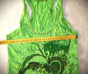 Γυναικεία αμάνικη μπλούζα silky cotton Original Wiz T-Shirt Rock&roll Superstar green-thumb-8