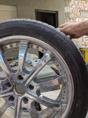Ζαντες χρωμιου Work Bersaglio 19" 9.5J (Γνήσιες Ιαπωνίας) με λάστιχα