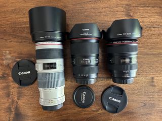 CANON EF 70-200, 24-105, 16-35mm F4 L IS USM