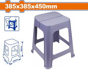 Wadfow WPZ1345 Σκαμπό Πλαστικό 385Χ385Χ450mm