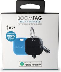Boompods BoomTag Rechargeable Duo Pack Apple Find My Tracker Blue & Black