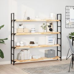Ράφια Πλωτά 2 τεμ. 120x20x4 εκ. από Μασίφ Ξύλο Ακακίας 3279432