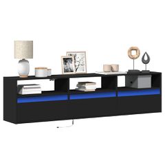 Ντουλάπι Τηλεόρασης με LED Μαύρο 180x31x45 εκ. 3307941