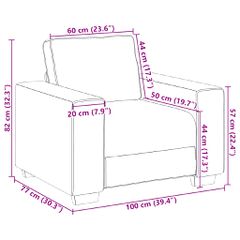 Πολυθρόνα Μαύρη Βελούδινη 100x77x82 εκ. 4105252-thumb-8