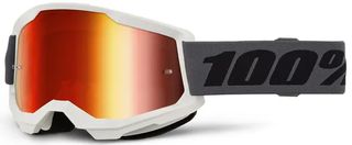 Μάσκα Μηχανής 100% Strata 2 Goggle Άσπρη-Γκρι