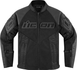 Μπουφάν Δερμάτινο Καλοκαιρινό Διάτρητο ICON Mesh AF™ Leather Jacket Μαύρο