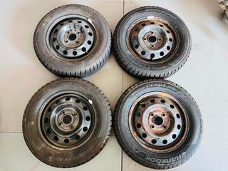 Σιδερένιες Ζάντες 13" 4x100 με Χειμερινά Λάστιχα Hankook (155/70/13)