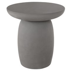 ΤΡΑΠΕΖΙ ΒΟΗΘΗΤΙΚΟ FIBER CEMENT ΣΤΡΟΓΓΥΛΟ HIKARI HM6593.01 ΓΚΡΙ Φ46x48Υεκ.