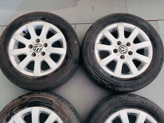 Γνήσιες Ζάντες Αλουμινίου VW (Borbet) 15" 5x112 (Μαζί με Λάστιχα 195/65/15)-thumb-1