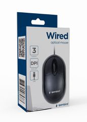 MOUSE USB OPTICAL/BLACK MUS-U-01 GEMBIRD