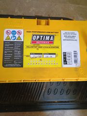 OPTIMA YELLOW12V AGM Deep Cycle & Starting 75AH AND 975A