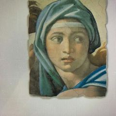 Aυθεντική pictografia on Frescoe με θέμα La Sibilla Delfica