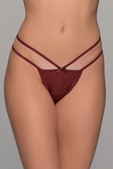 Tanga String Λύκρα - Μπορντό