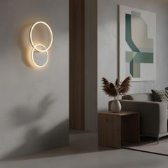 kelvo® VENOM KLV-101-0182-V2 Φωτιστικό Τοίχου / Απλίκα LED 45W 4500lm 360° AC 220-240V IP20 Ρυθμιζόμενο Λευκό CCT με Χειριστήριο από 2700K έως 6000K Dimmable - Lumileds SMD Chip - Λευκό Ματ - Μ60 x Π4