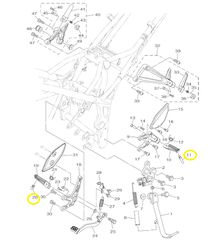 Ακρο Μαρσπιέ Yamaha YZF-R3 (B02) 2015-2016 1WDF74350000