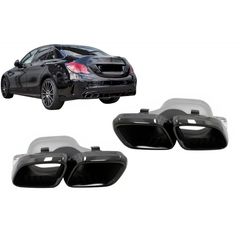 Ákroi Exatmíseon katállhles gia Mercedes C-Class W205 S205 C205 A205 C63 C63S Ananéosh (2019-up) Mavro