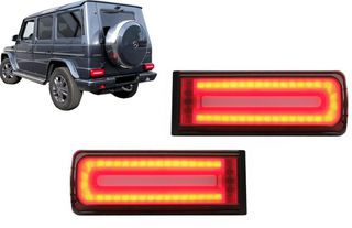 Fotistiká Píso Fóta mpar LED píso fóta katállhlo gia Mercedes G-Class W463 (2008-2017) Ananéosh 2018 Schediasmós Dunamikó Sequential Fotismós strofís Kapnós Red
