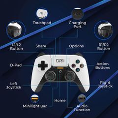 Χειριστήριο PS4/PS5/PC Pearl White-thumb-1