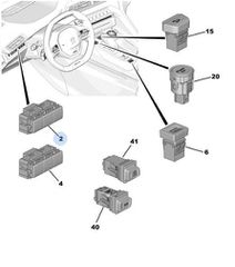 Peugeot 3008/5008/C5 AirCross ‘16-25 Διακόπτης Ρυθμισης Φώτων/Card Reader/Πολυδιακόπτης 98095437ZD / 98119804ZD / 98226882ZD-thumb-1