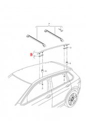 VW Tiguan ‘16-24 αριστερή μπάρα οροφής 5NA860033 GZZ-thumb-1