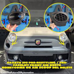Abarth 595 Pre-Restyling / Pre-Facelift Εμπρός Air Ducts Honeycomb ή Air Scoop DRL Delete