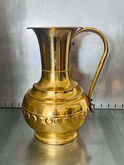Vintage Χάλκινο Καζάνι / Παραδοσιακό Κακάβι με Σιδερένια Λαβή (Ύψος 28cm)